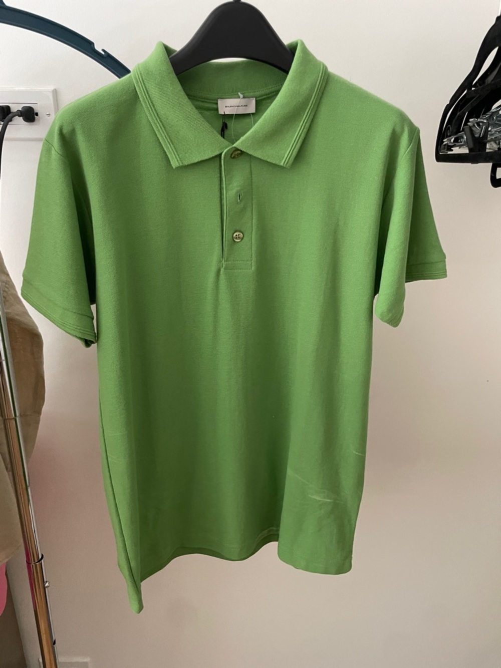 Balenciaga Lime Green Polo Shirt